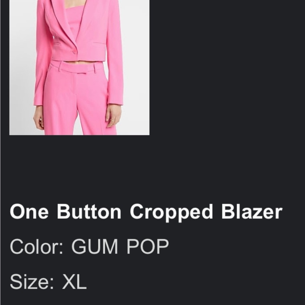 Express Vibrant Pink Women's Blazer - Picture 2 of 2